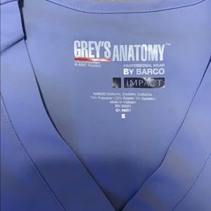 NWOT Grey's Anatomy Impact scrub top